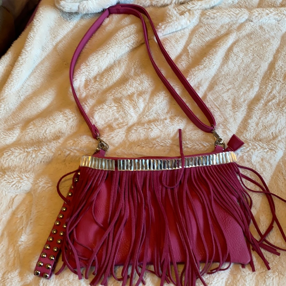 Beautiful pink faux leather bag